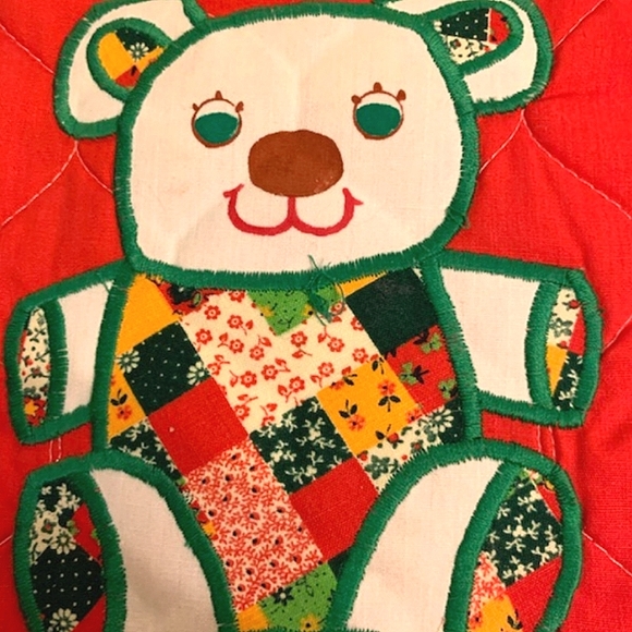 Vintage 70s Handmade Christmas Stocking - Picture 3 of 4